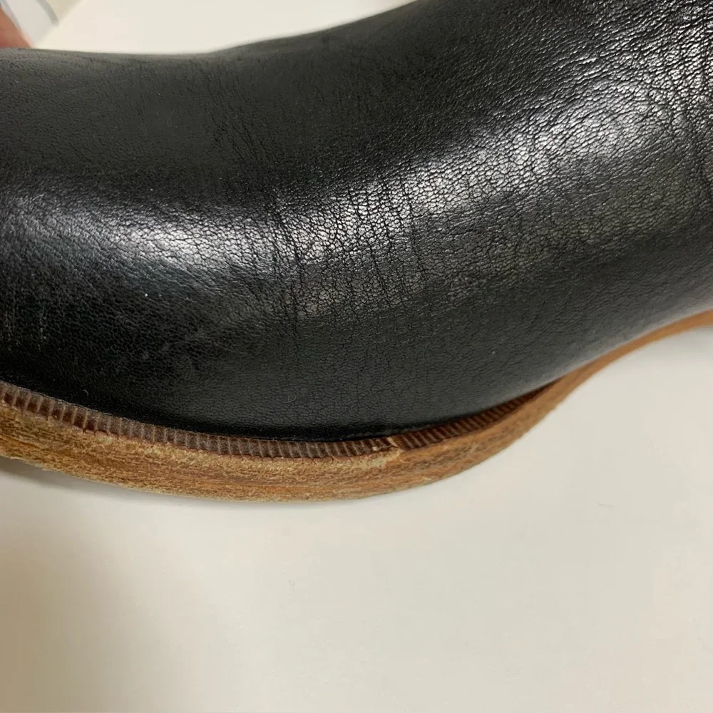 Kork Ease Black Suede Leather Knee High Riding Boots Buckle Zip Women's Sz 6.5M - Picture 16 of 16